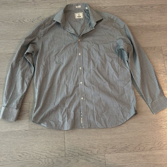 Todd Snyder Button Up Shirt Mens Size 17 - 34/35 Checkered Long Sleeve - Picture 1 of 6